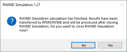 RWIND Message After Calculation